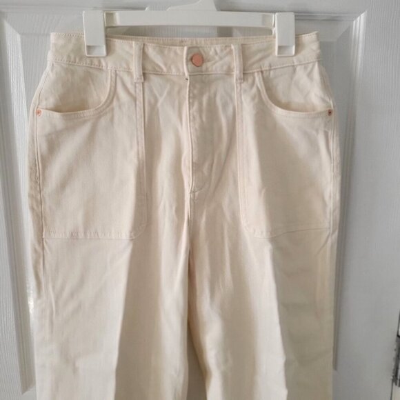 Anthropologie  DL1961 Marianna Hewitt  Hepburn Cream  High Rise Wide-Leg Jeans - - Picture 10 of 10